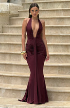 Rose Maxi Dress - Cherry Lacquer