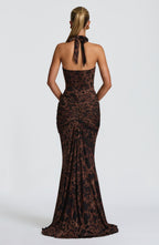 Rose Maxi Dress - Leopard Print