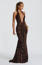 Rose Maxi Dress - Leopard Print