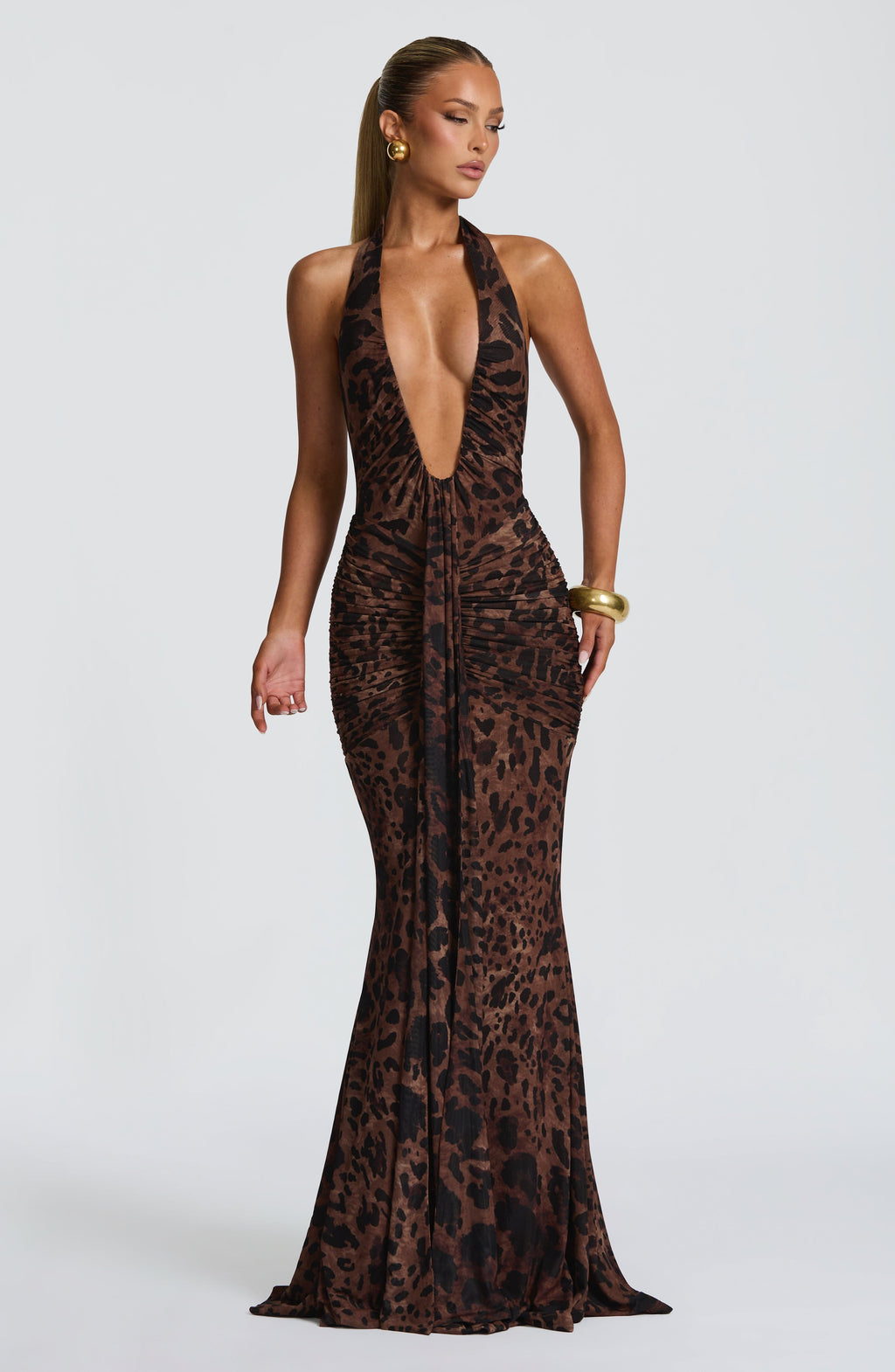 Rose Maxi Dress - Leopard Print