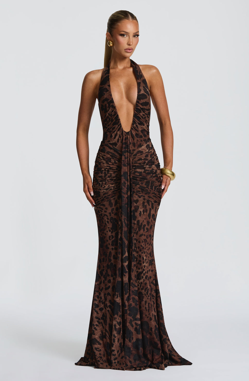 Rose Maxi Dress - Leopard Print
