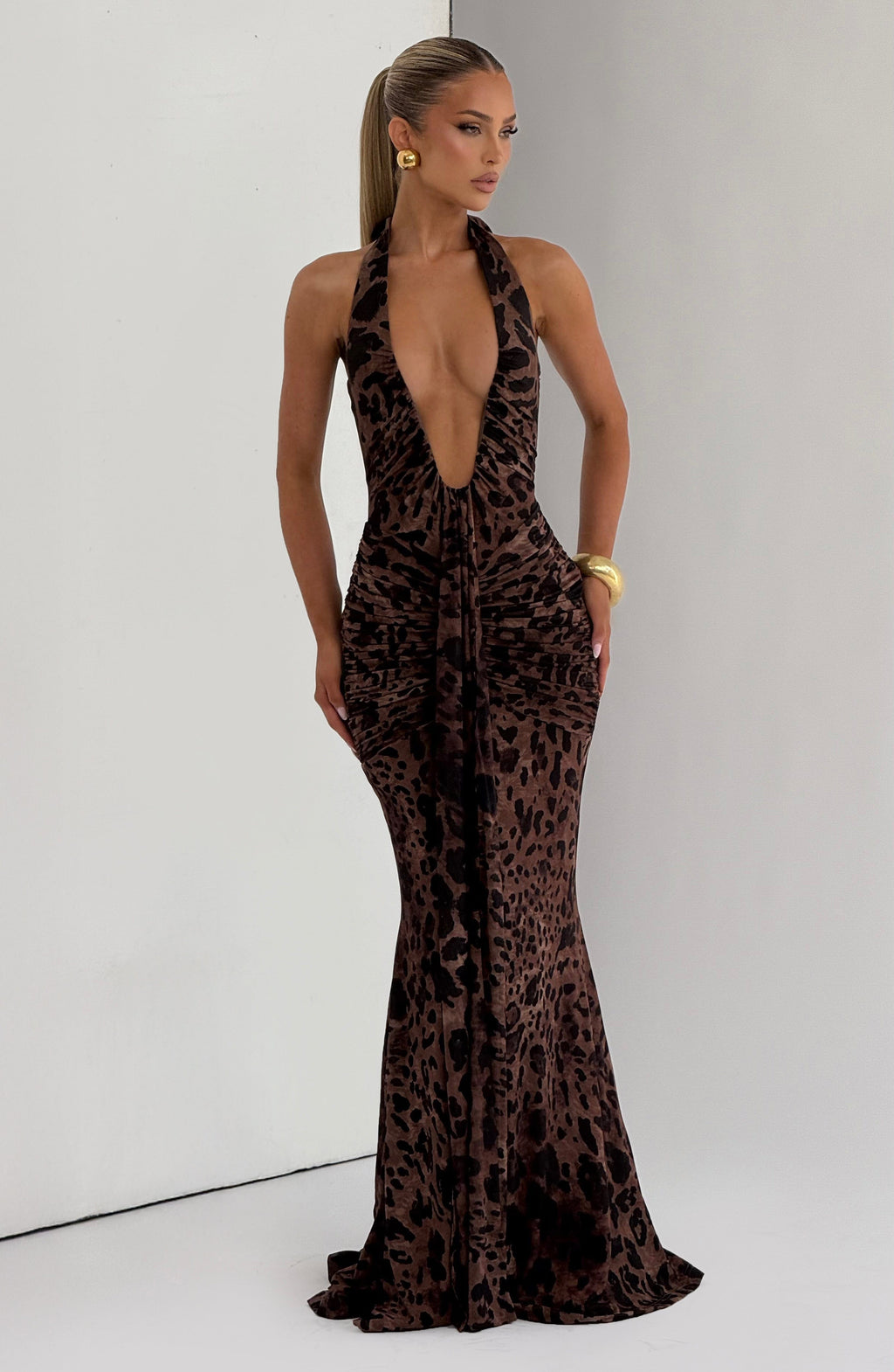Rose Maxi Dress - Leopard Print