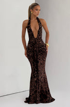 Rose Maxi Dress - Leopard Print