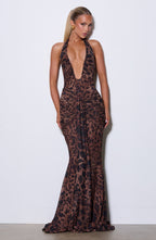 Rose Maxi Dress - Leopard Print