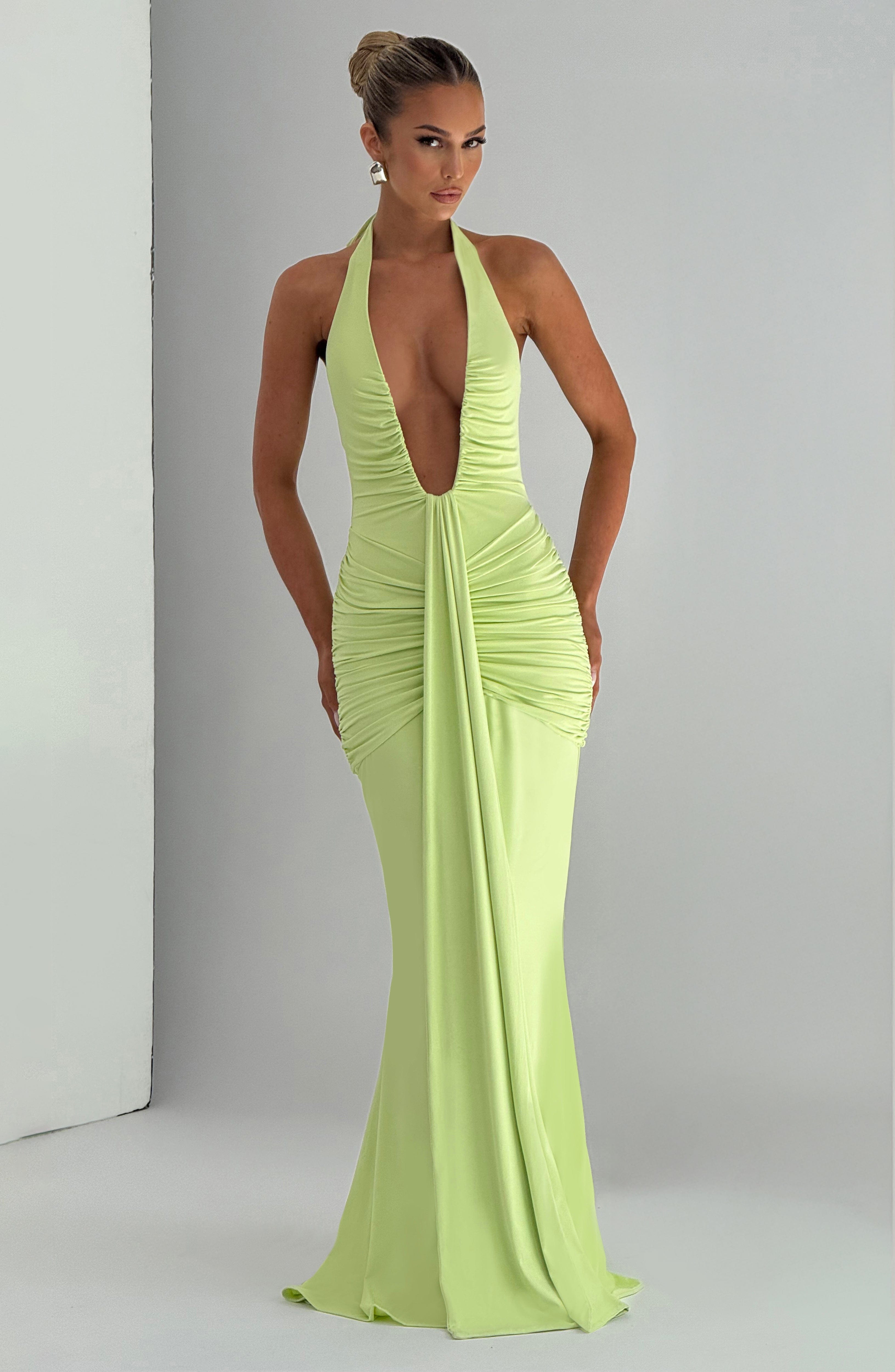 Rose Maxi Dress - Lime