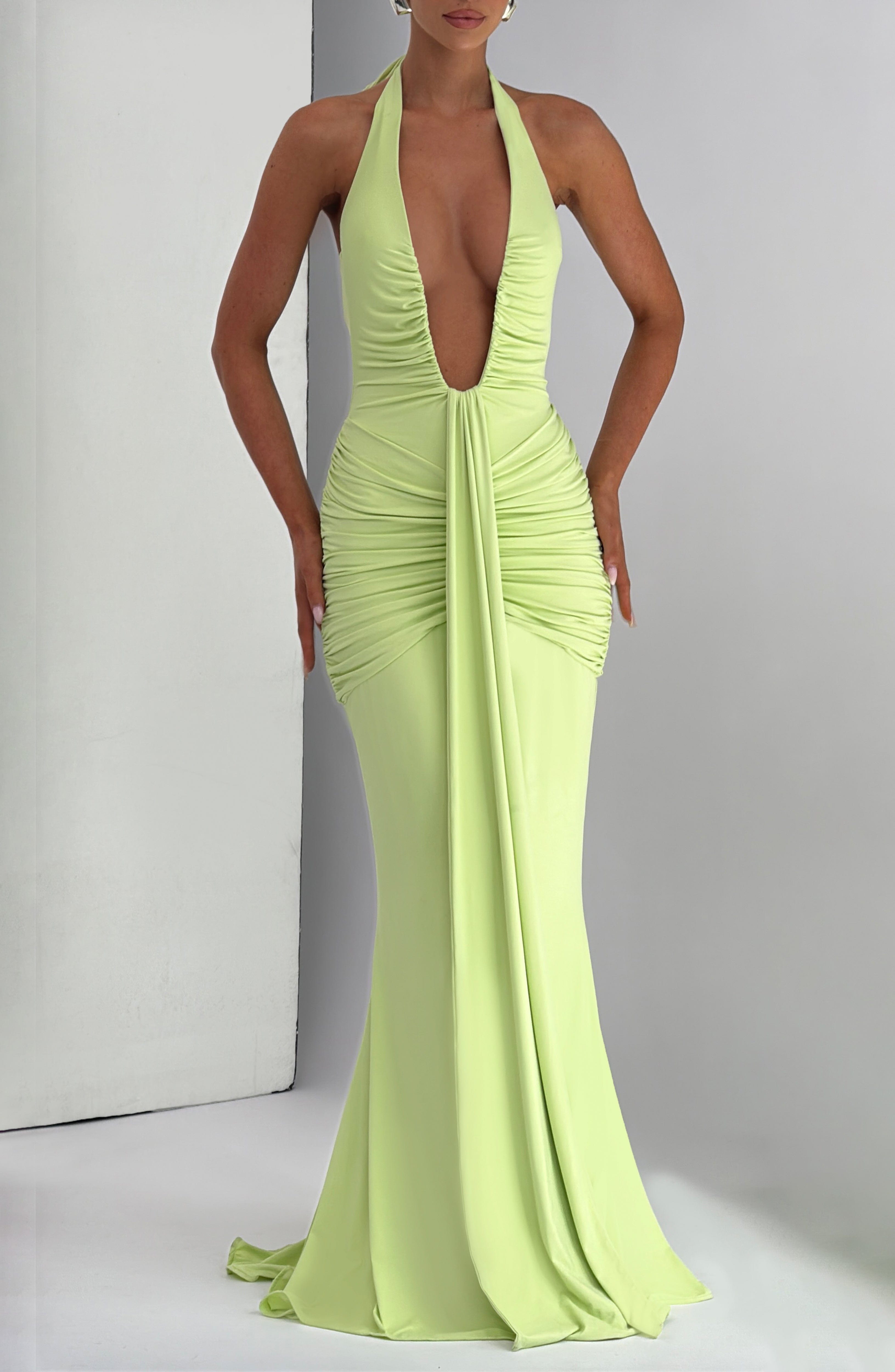 Rose Maxi Dress - Lime
