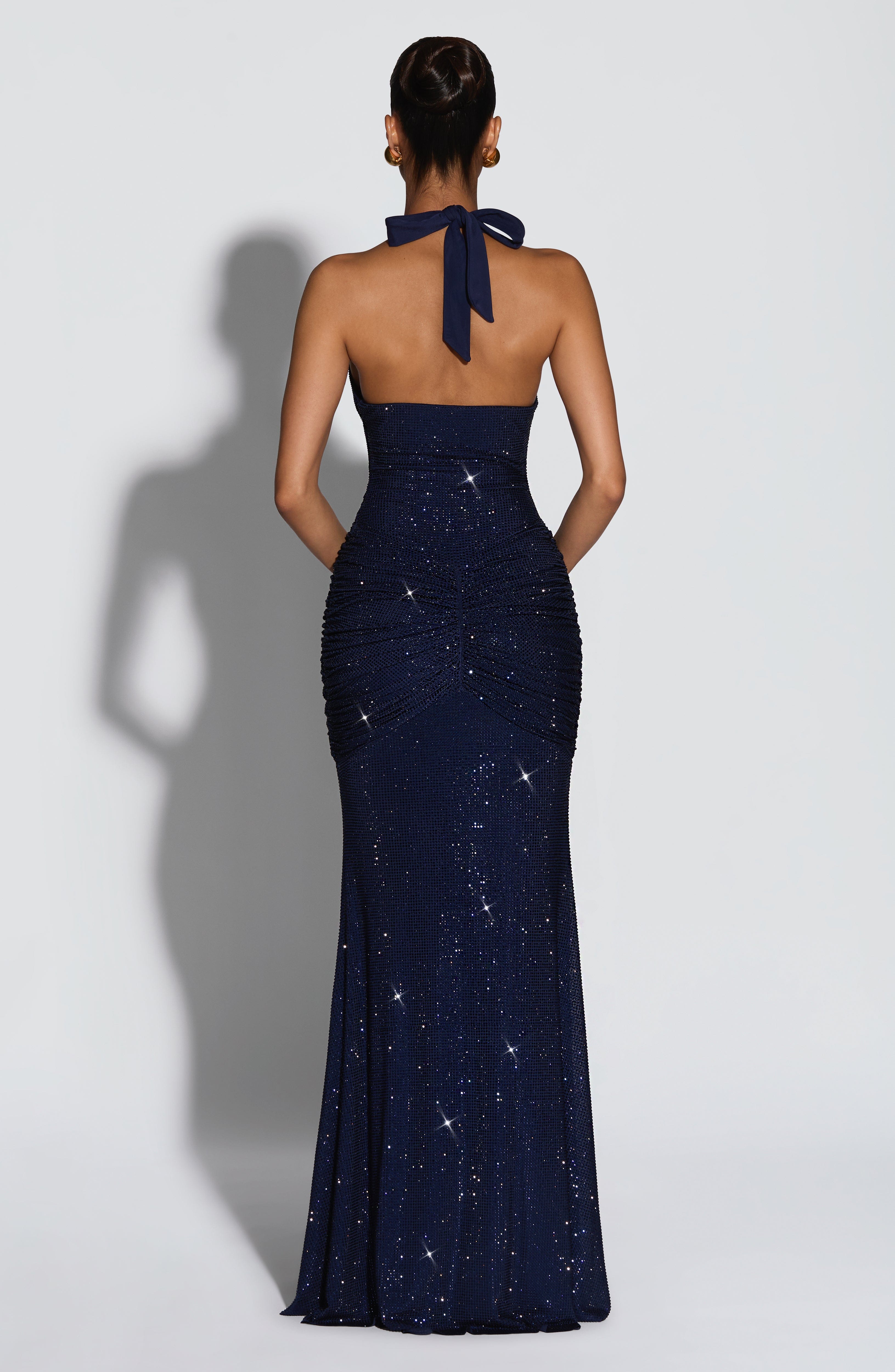 Rose Maxi Dress - Navy Sparkle