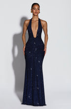 Rose Maxi Dress - Navy Sparkle