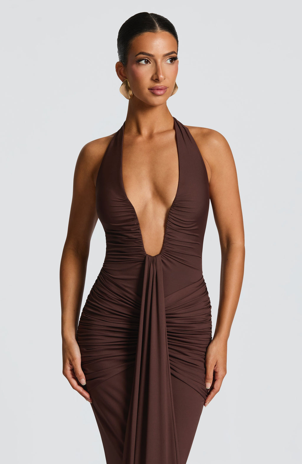 Rose Maxi Dress - Plum Brown
