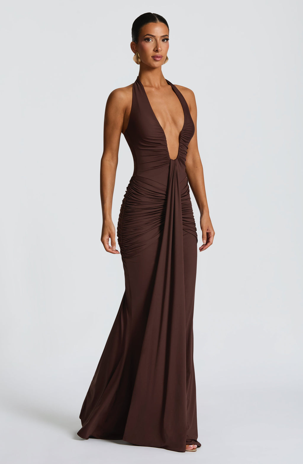Rose Maxi Dress - Plum Brown