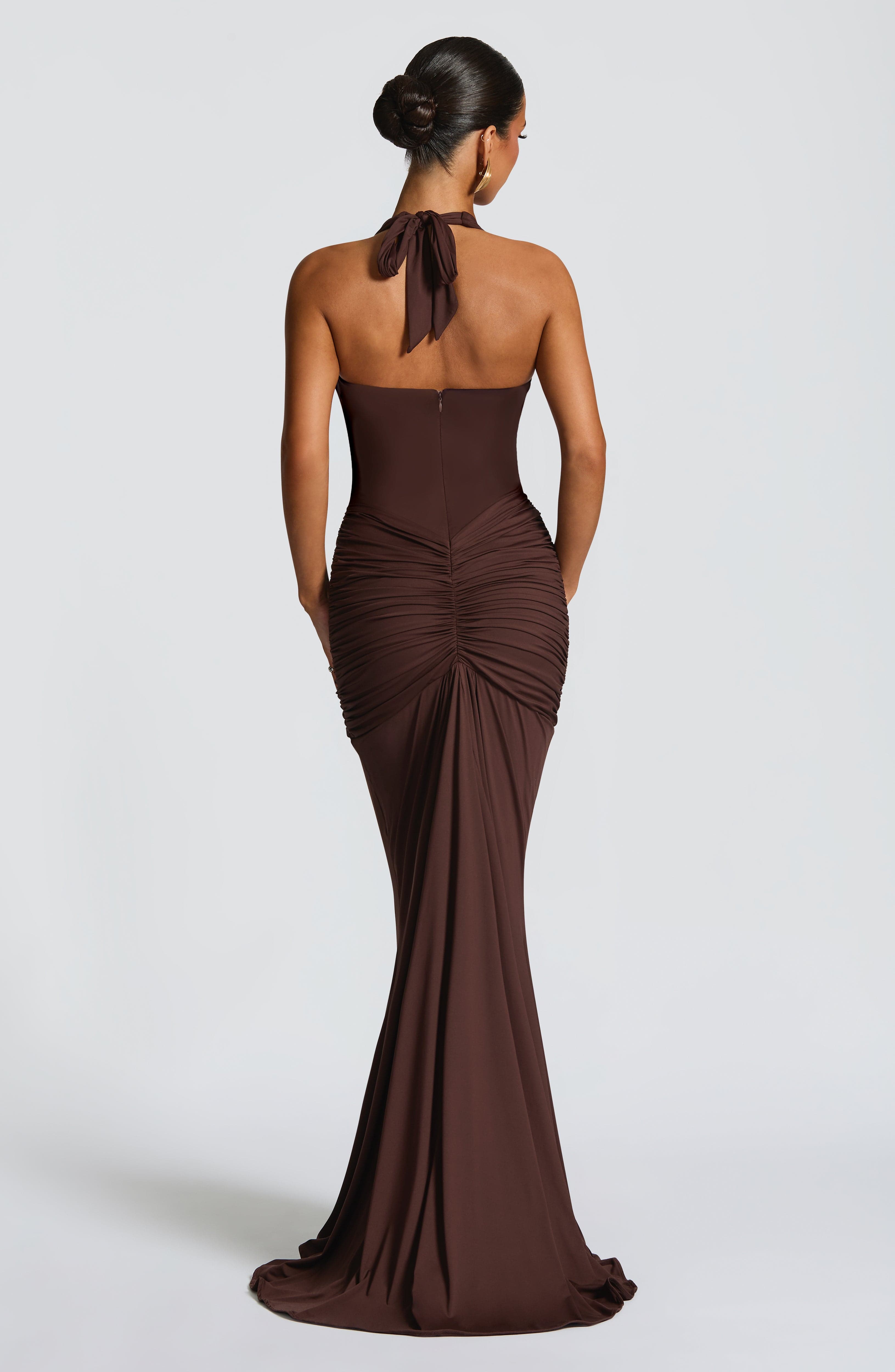 Rose Maxi Dress - Plum Brown