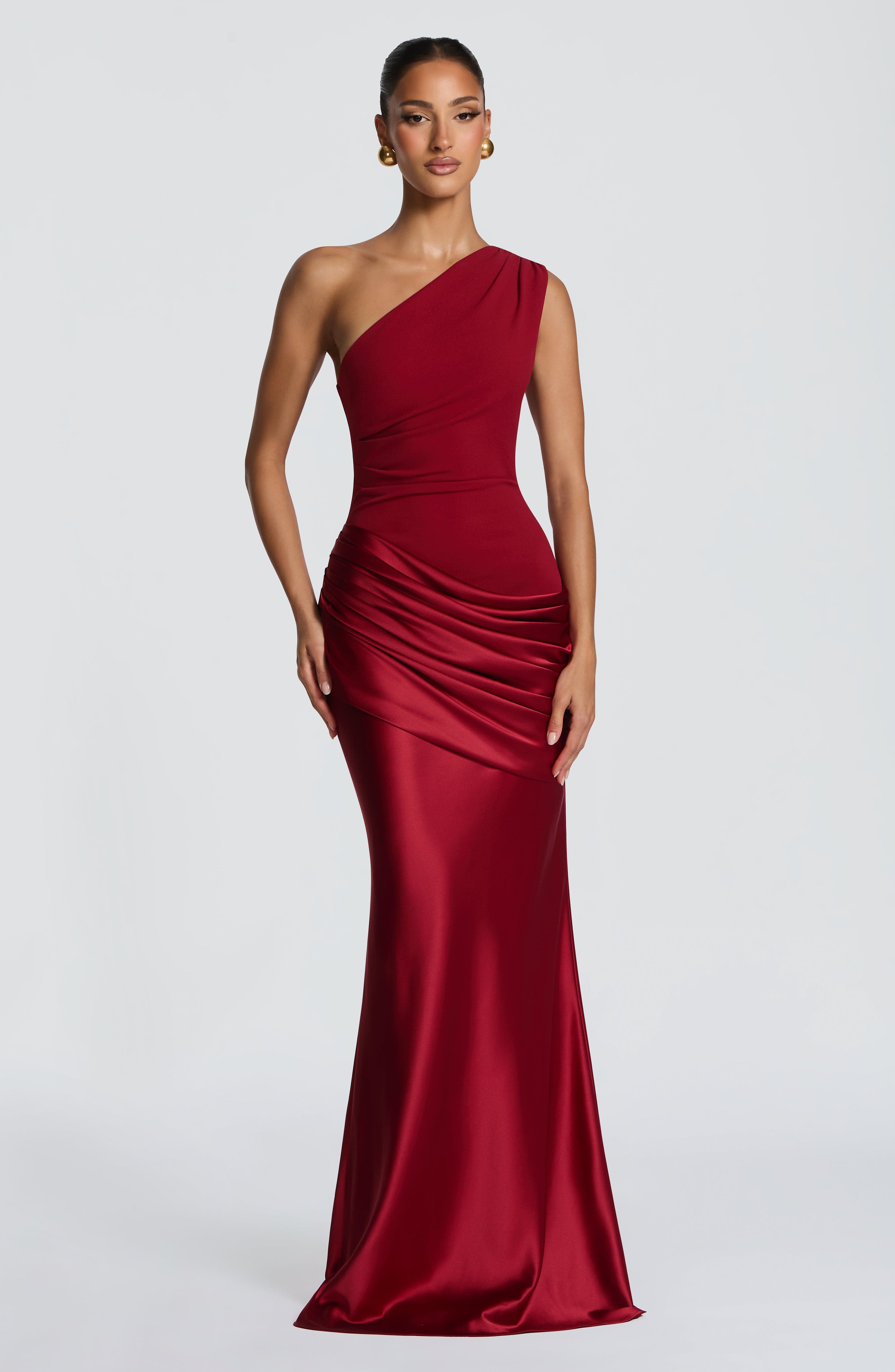 Cassandra Maxi Dress - Deep Red