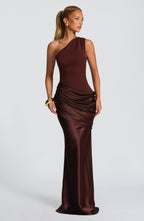 Cassandra Maxi Dress - Plum Brown