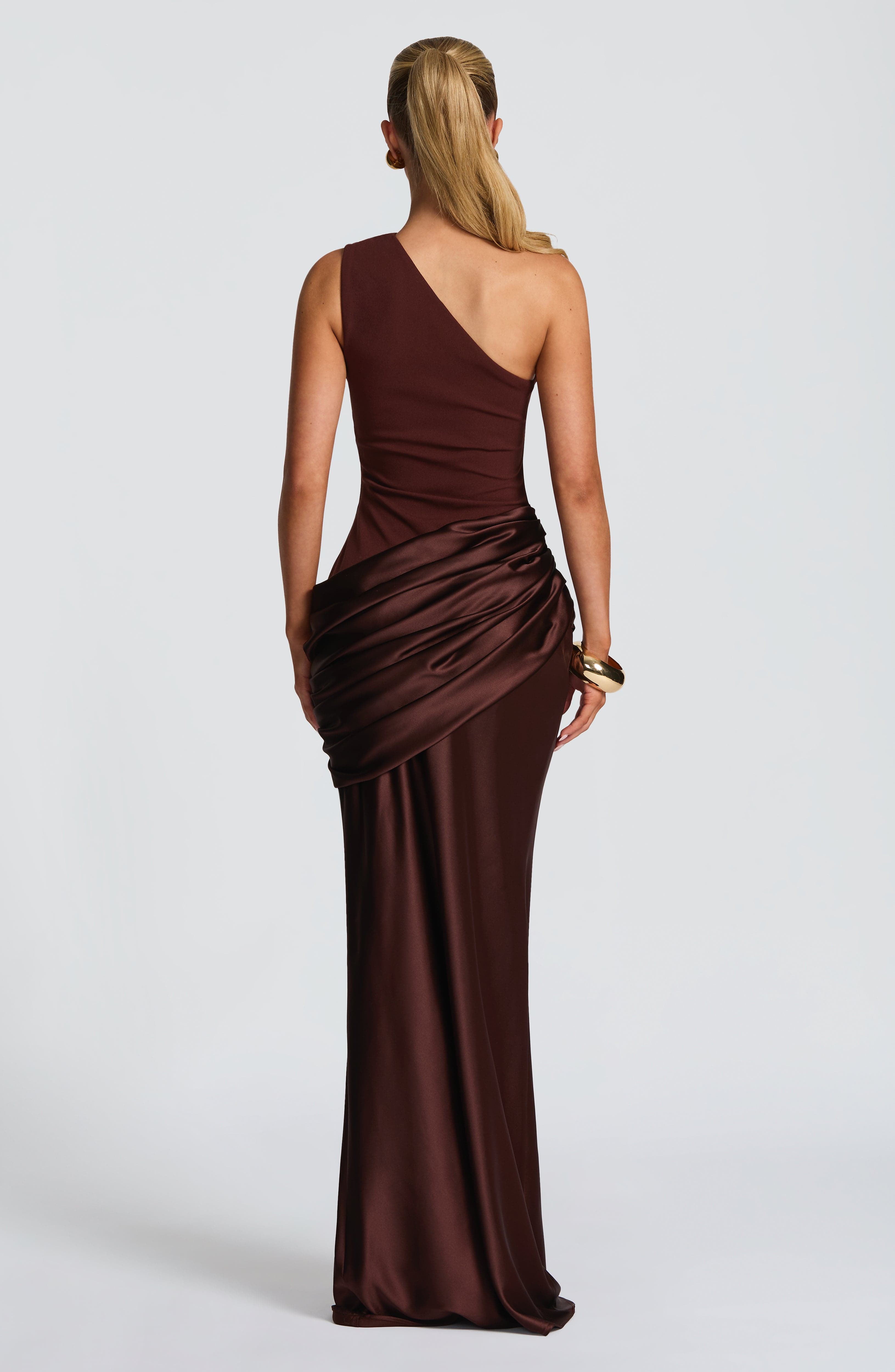 Cassandra Maxi Dress - Plum Brown