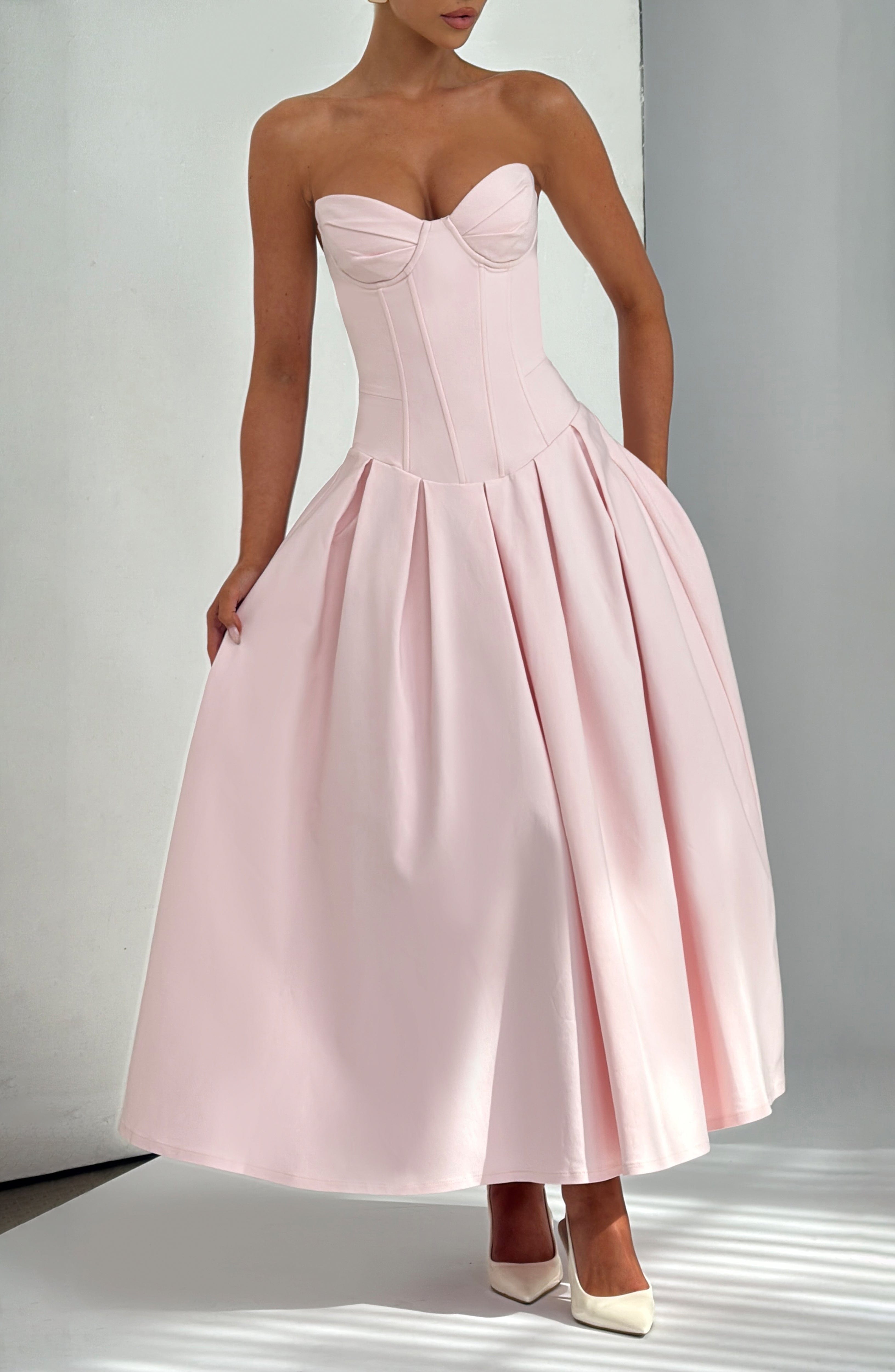 Emma Midi Dress - Blush