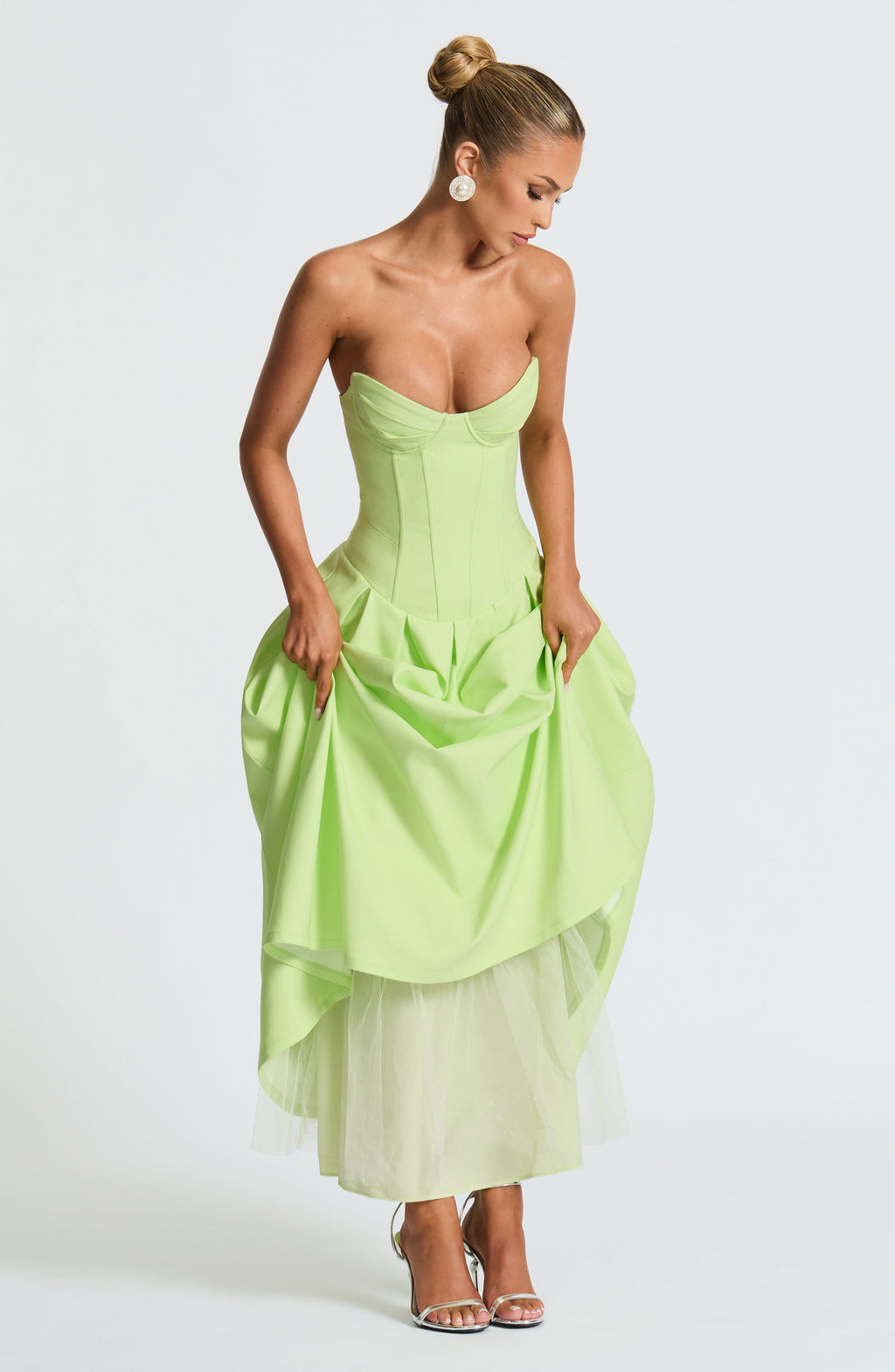 Emma Midi Dress - Lime