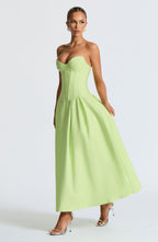 Emma Midi Dress - Lime