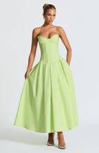 Emma Midi Dress - Lime