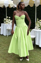 Emma Midi Dress - Lime
