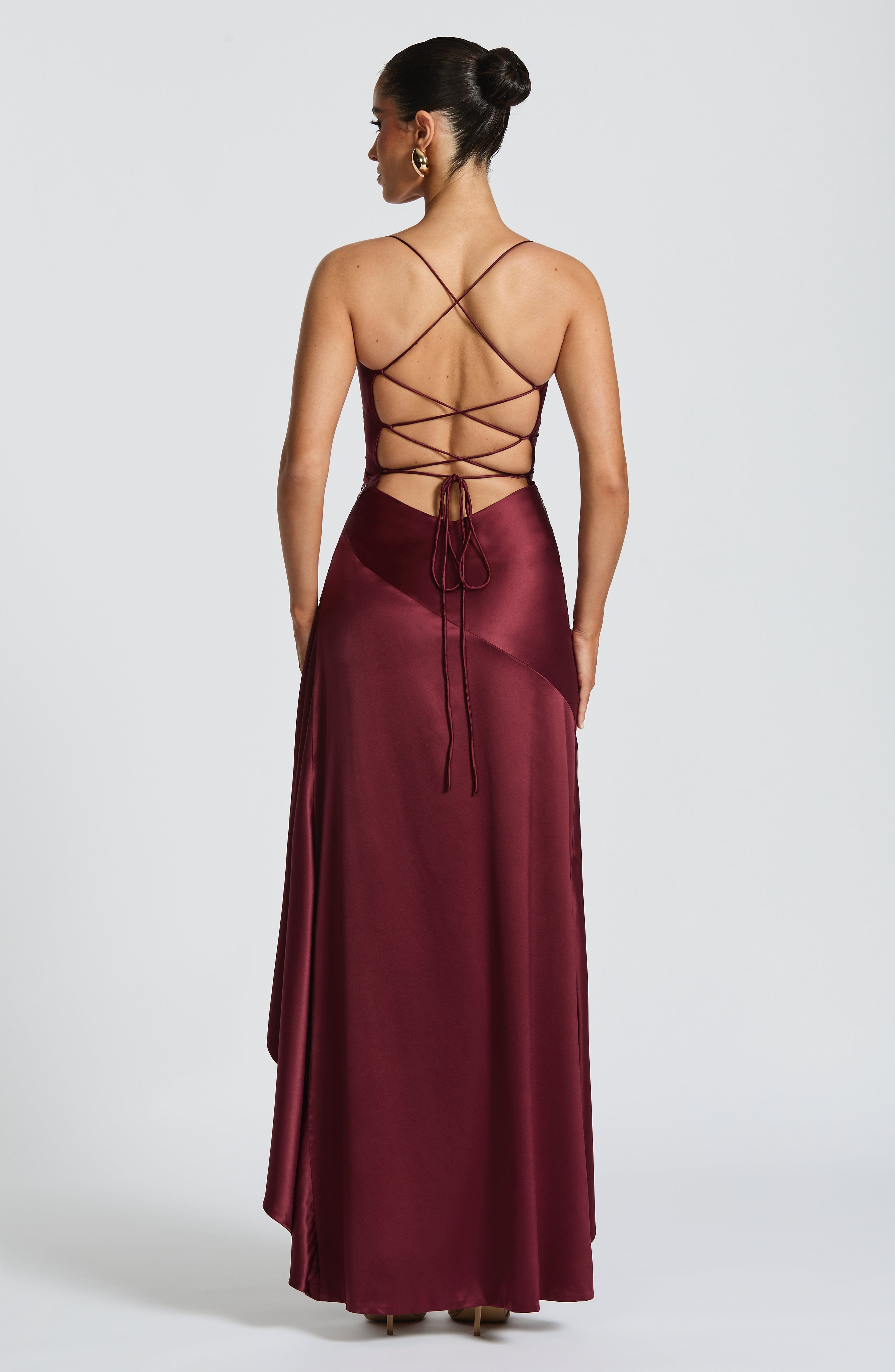 Sage Maxi Dress - Cherry Lacquer