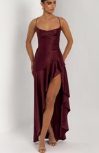 Sage Maxi Dress - Cherry Lacquer