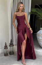 Sage Maxi Dress - Cherry Lacquer