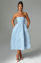Isla Midi Dress - Blue