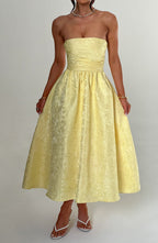 Isla Midi Dress - Lemon