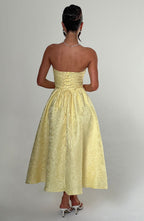 Isla Midi Dress - Lemon