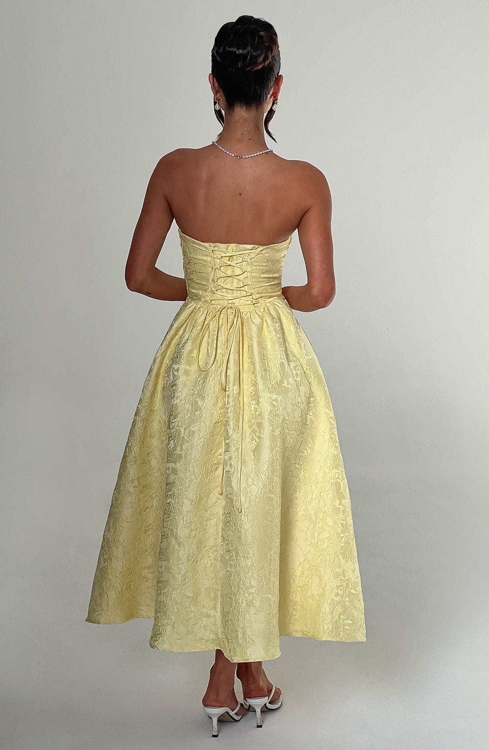 Isla Midi Dress - Lemon