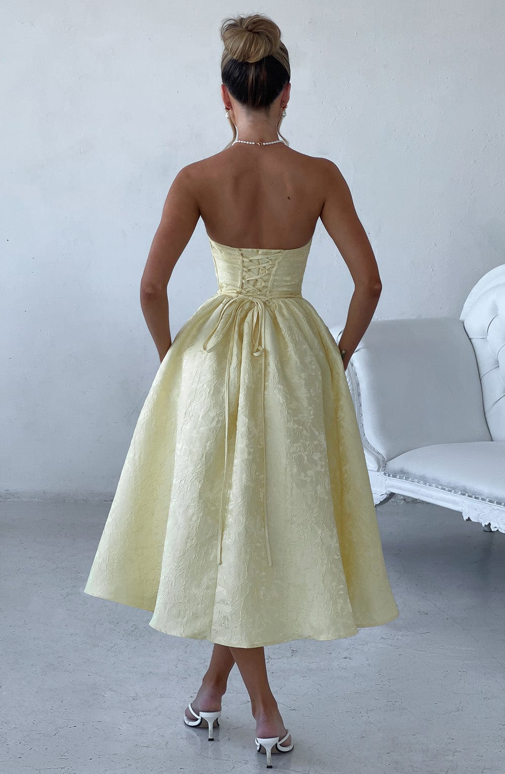 Isla Midi Dress - Lemon