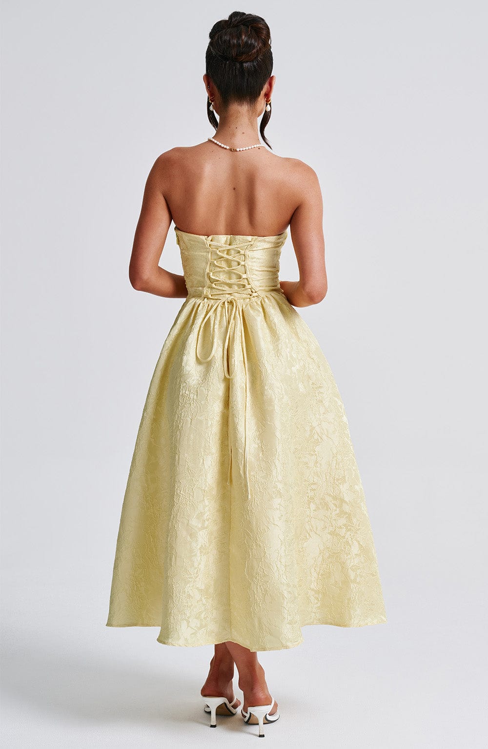 Isla Midi Dress - Lemon