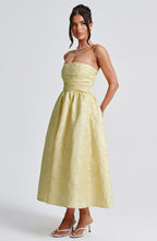 Isla Midi Dress - Lemon