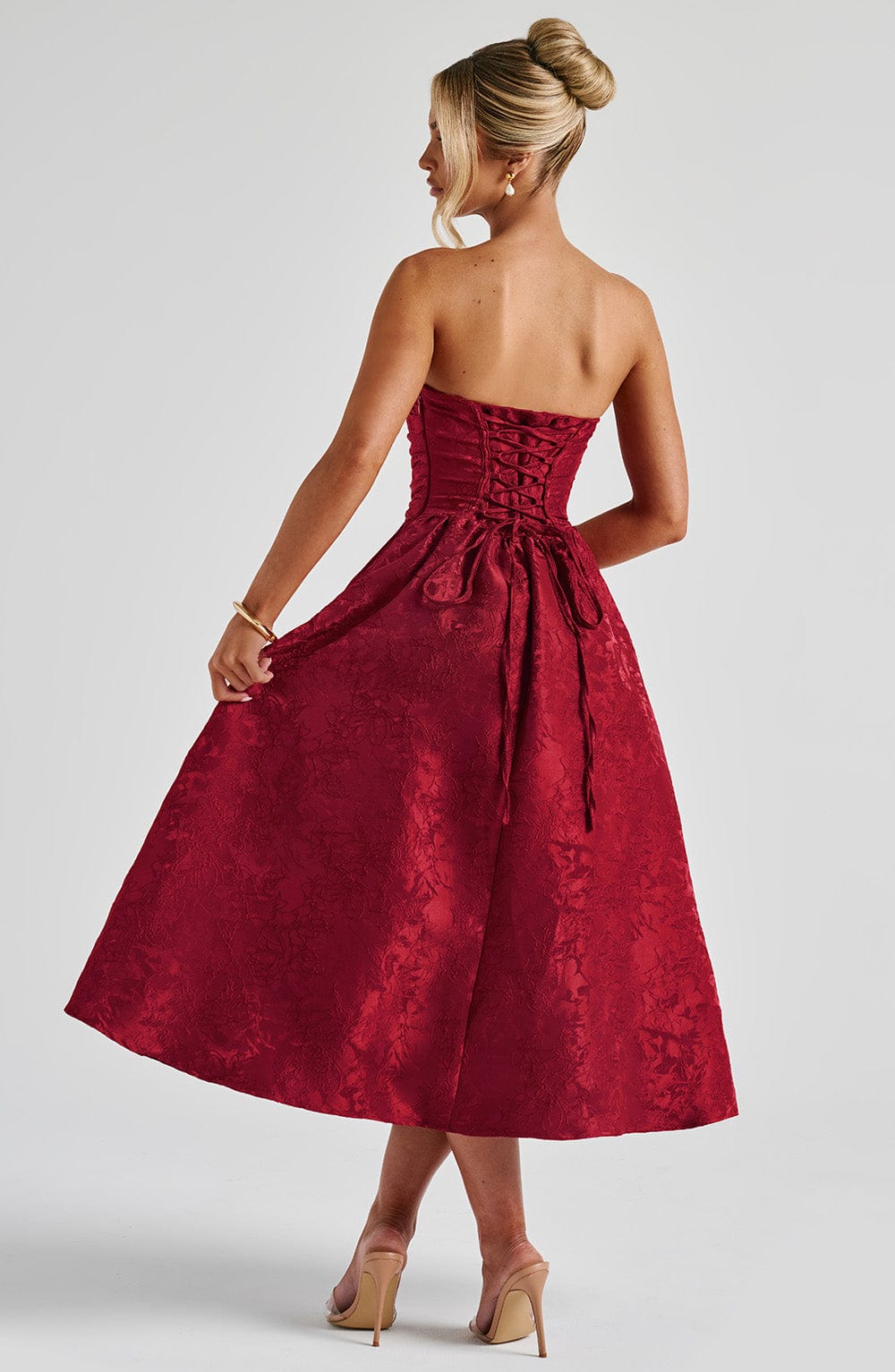 Isla Midi Dress - Red
