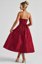 Isla Midi Dress - Red
