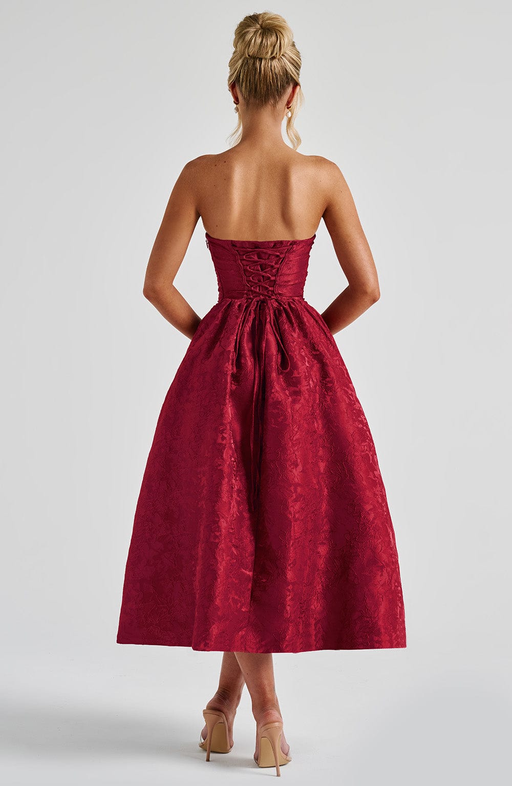 Isla Midi Dress - Red