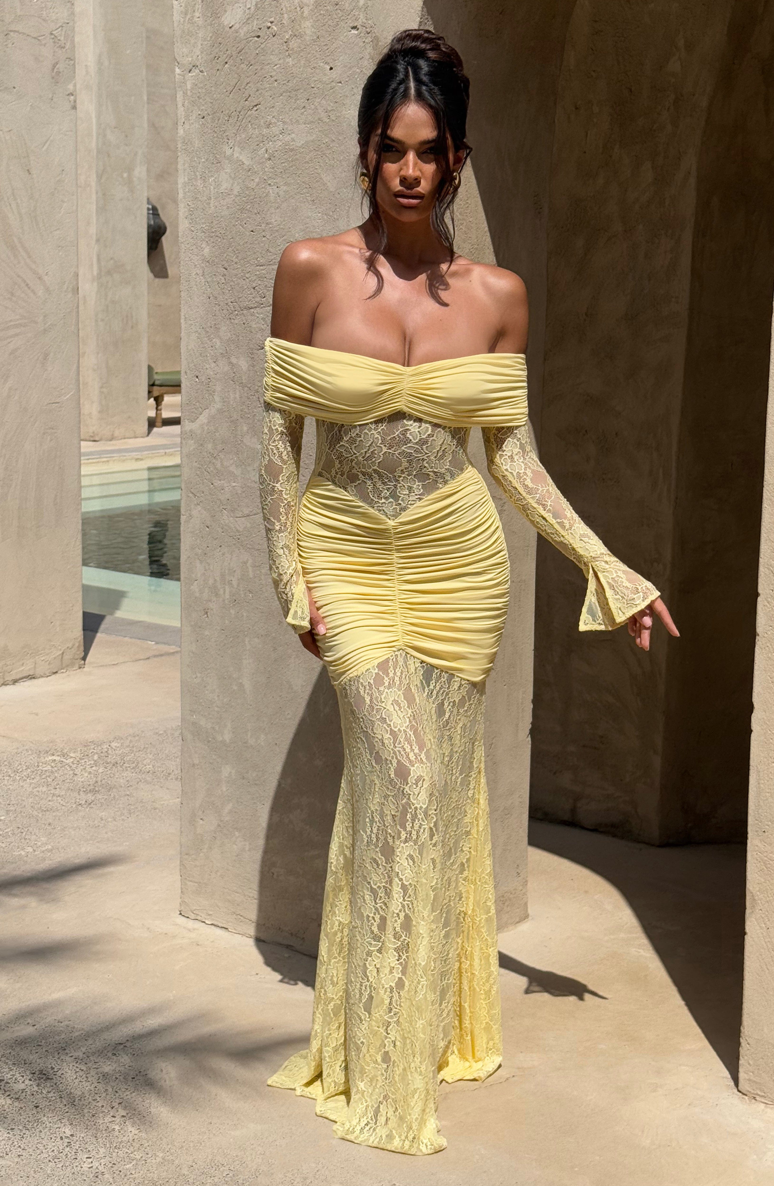 Kristina Maxi Dress - Lemon