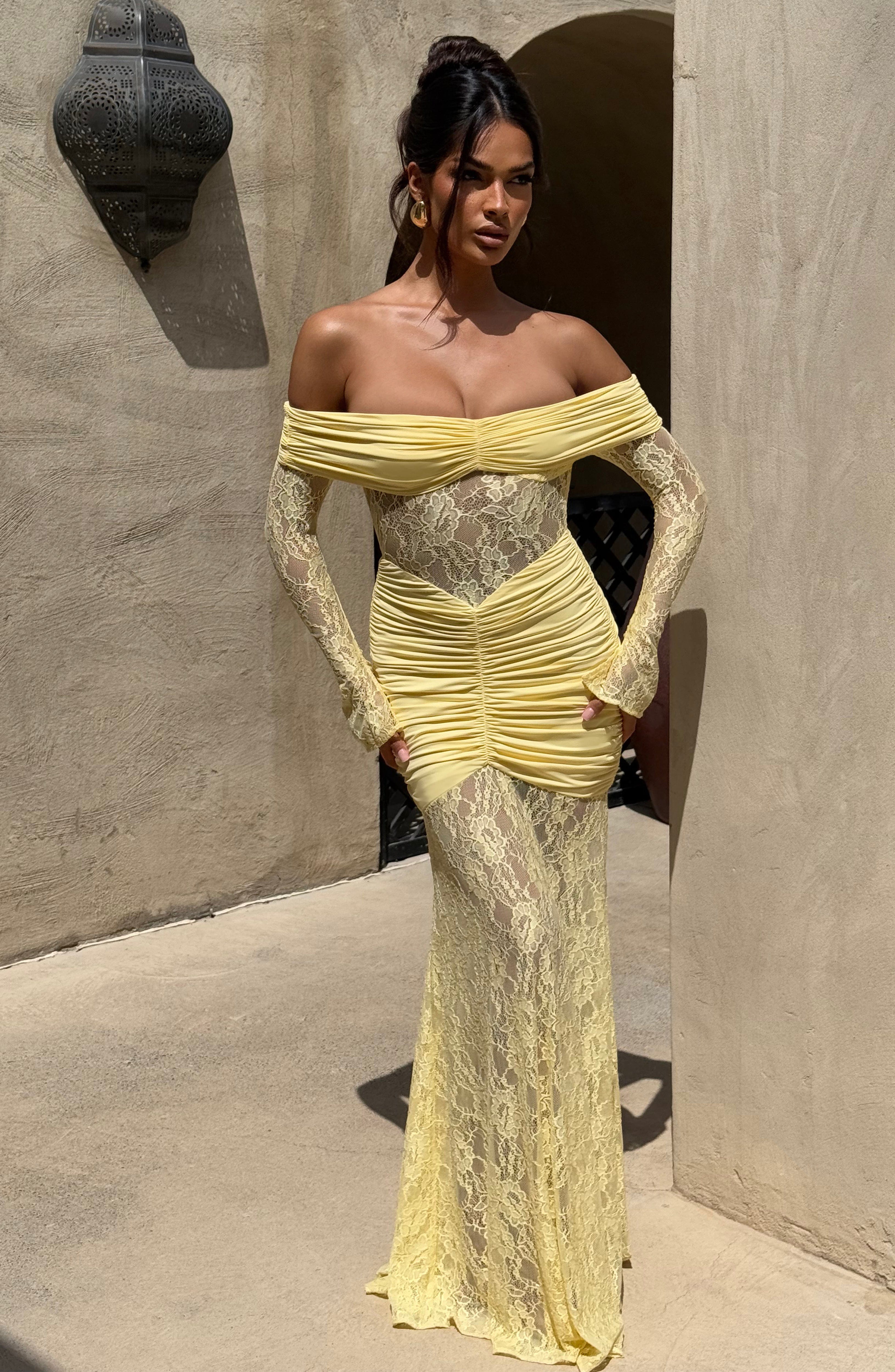 Kristina Maxi Dress - Lemon
