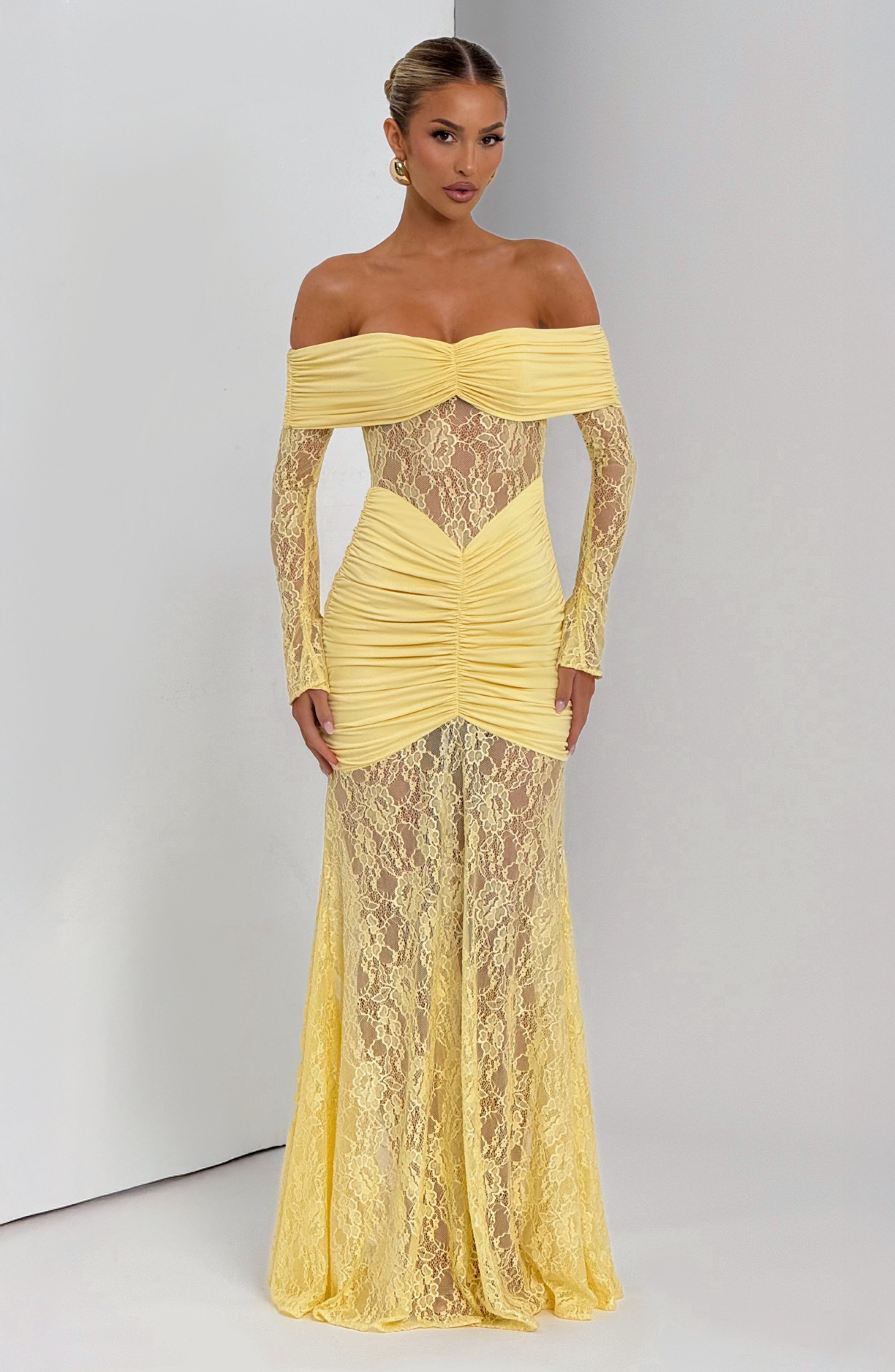 Kristina Maxi Dress - Lemon