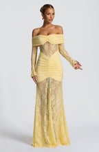 Kristina Maxi Dress - Lemon