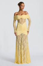 Kristina Maxi Dress - Lemon