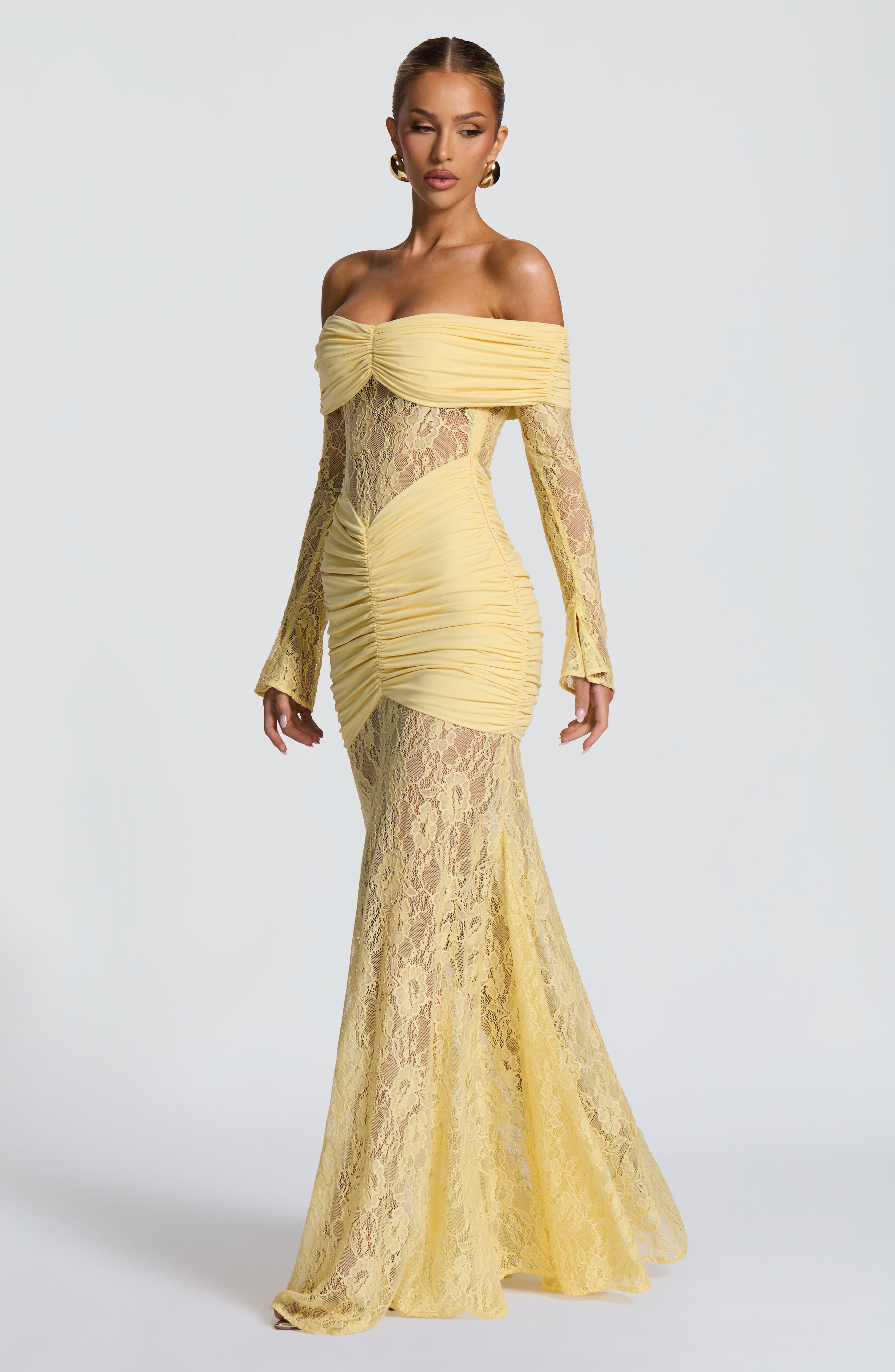 Kristina Maxi Dress - Lemon