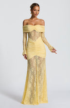Kristina Maxi Dress - Lemon