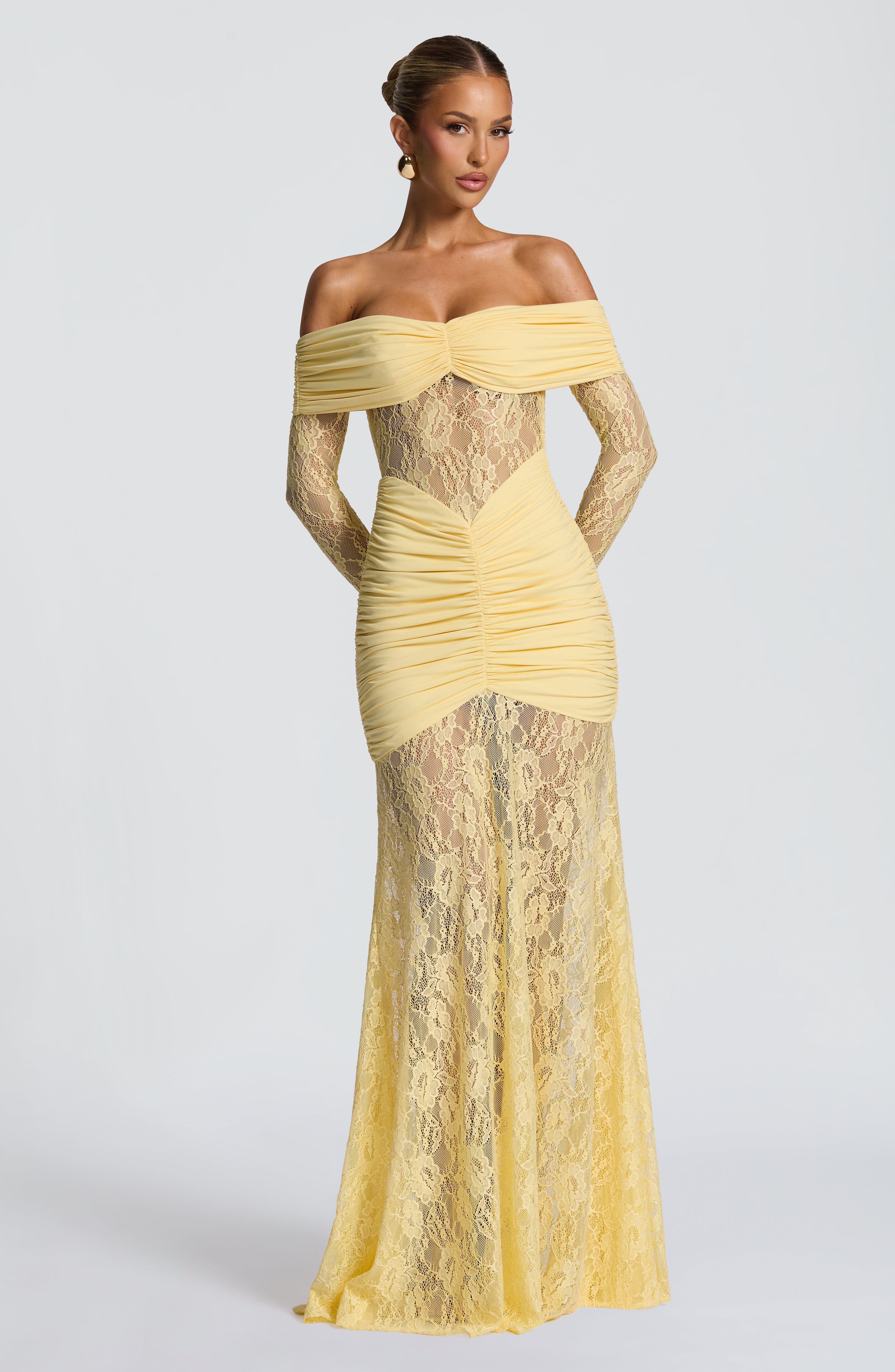 Kristina Maxi Dress - Lemon