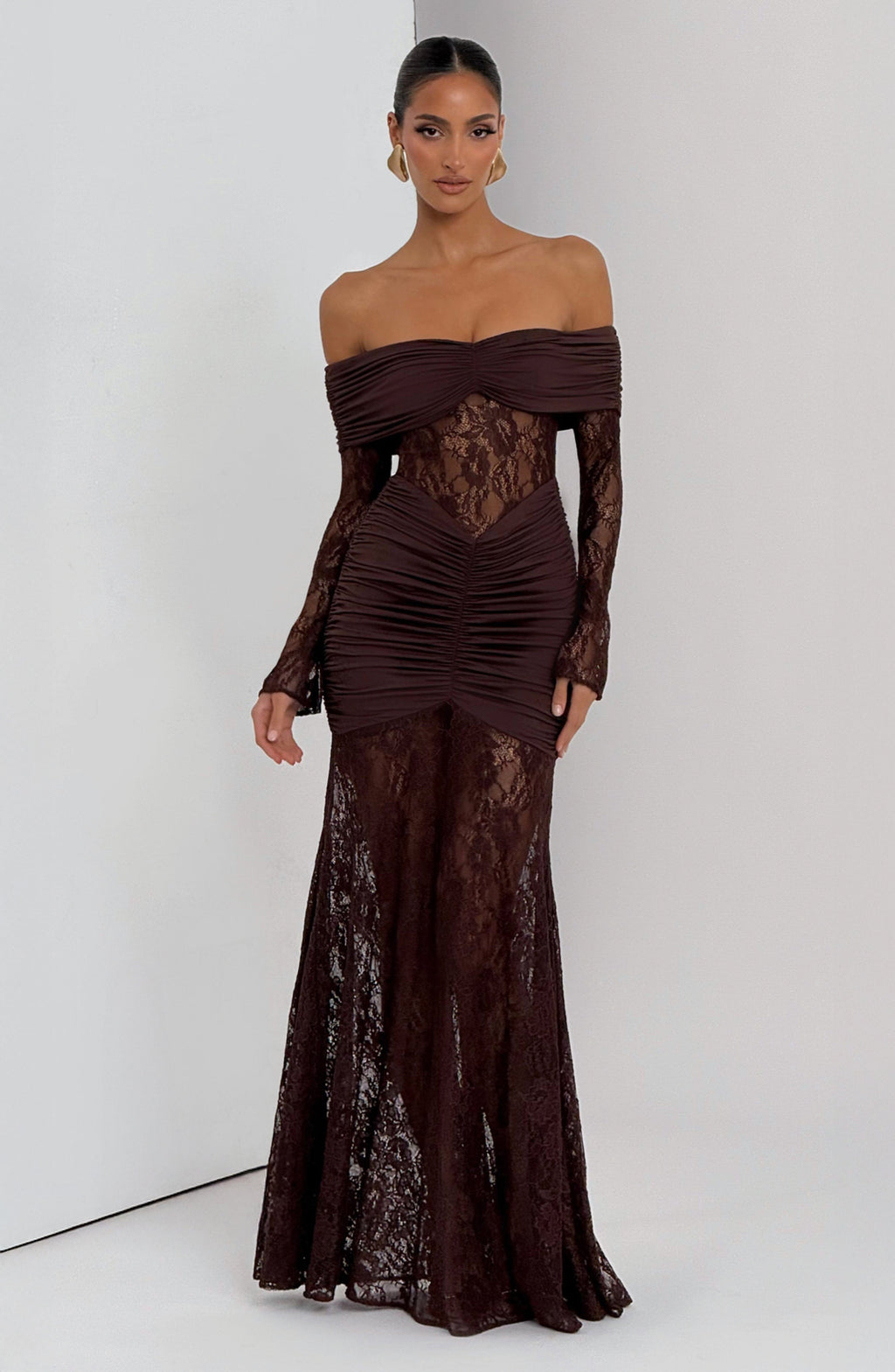 Kristina Maxi Dress - Plum Brown