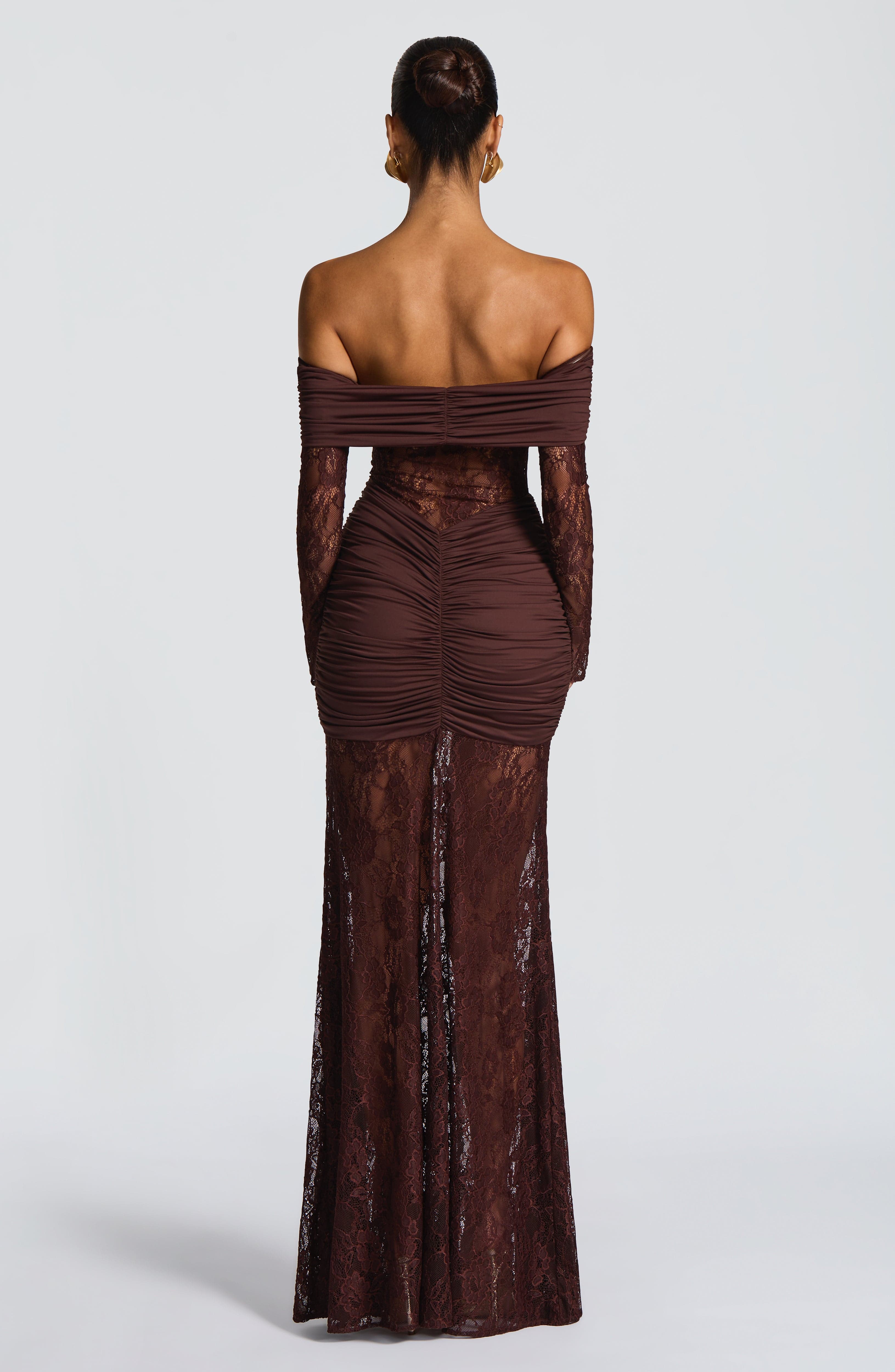 Kristina Maxi Dress - Plum Brown