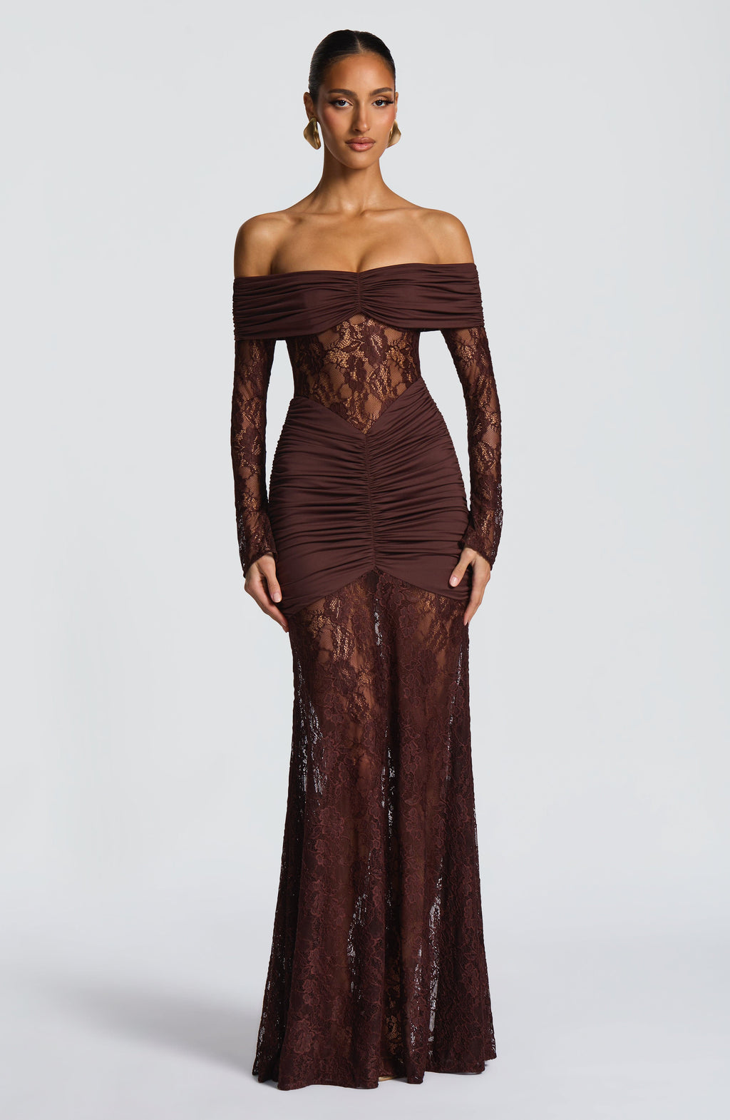 Kristina Maxi Dress - Plum Brown