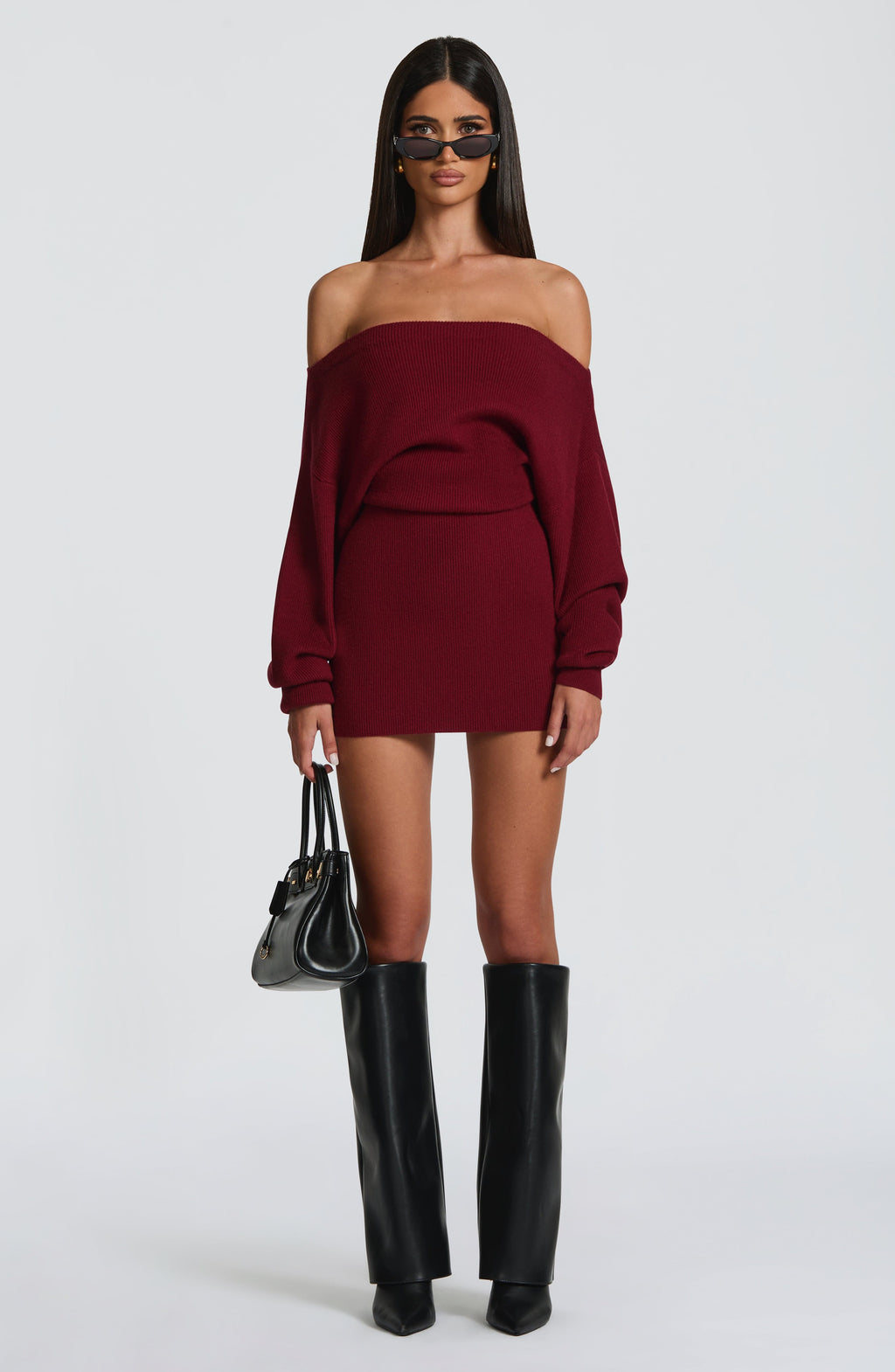 Lisa Mini Dress - Burgundy