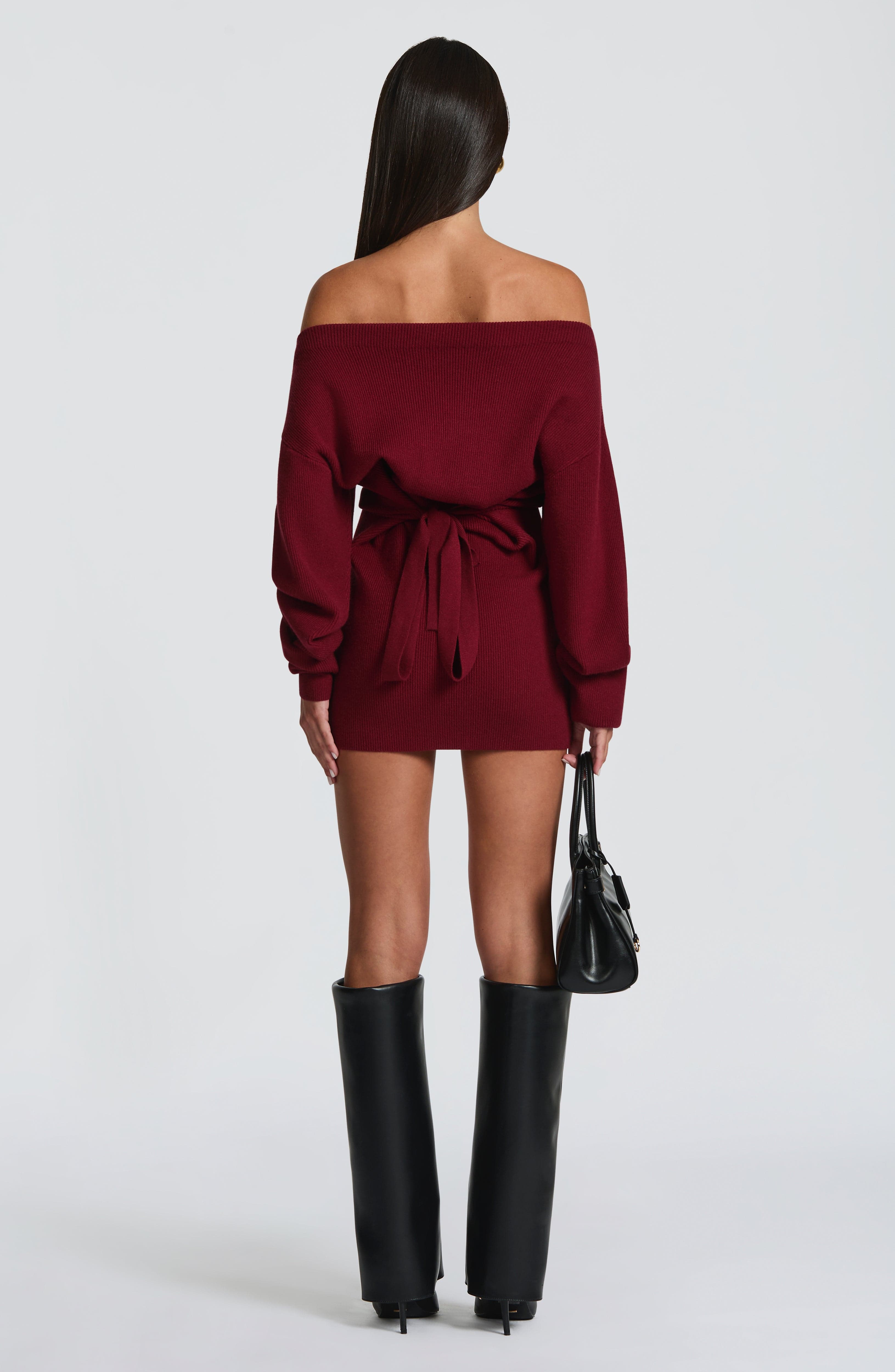 Lisa Mini Dress - Burgundy