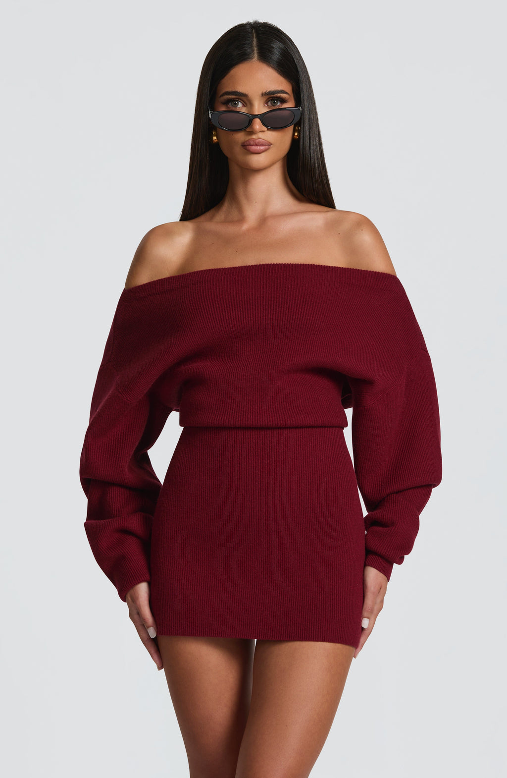 Lisa Mini Dress - Burgundy